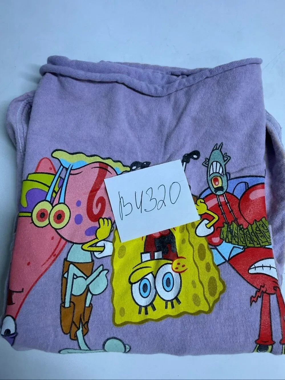 SpongeBob SquarePants Purple Crop T Shirt Womens Size S Rare Collectible Cartoon - Picture 6 of 6
